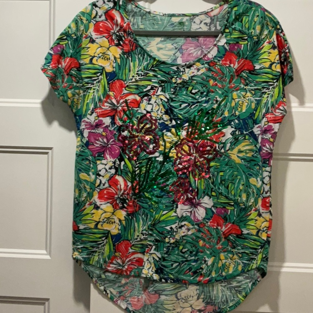 Floral Tropical Print T-Shirt